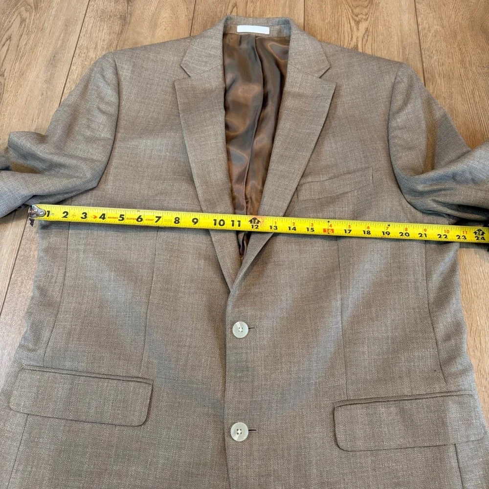 Lauren Ralph Lauren Mens 44L Tan Linen Blend 2 Button Blazer Sport Coat‎ Jacket